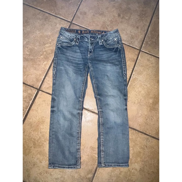 Rock Revival Nicole Capri Jeans Size 27 - Picture 3 of 4